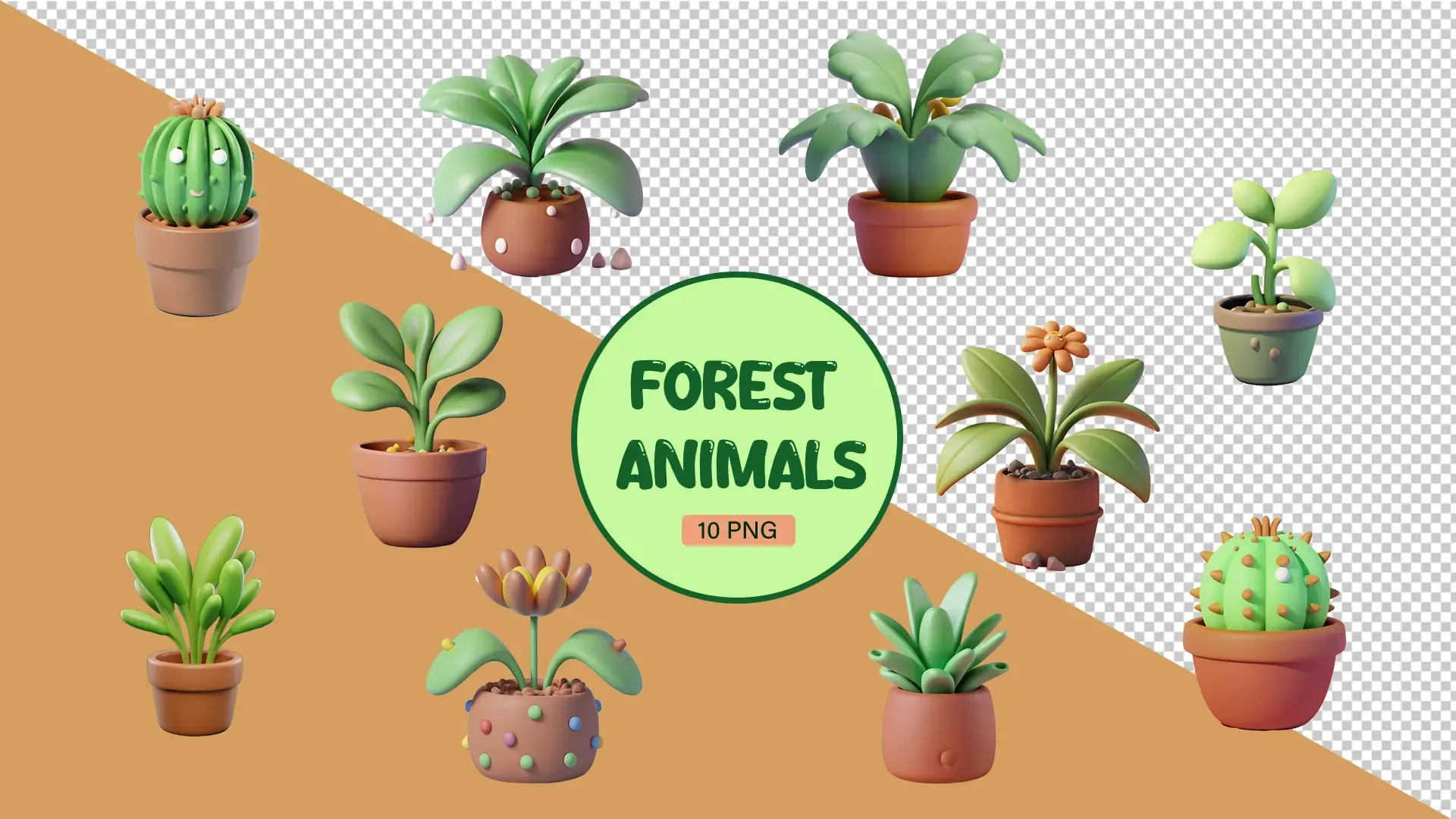 Nature Inspired 3D Elements Pack